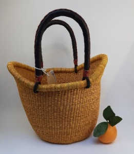 Nyariga Dip Dyed African Shopping Basket XL Yellow